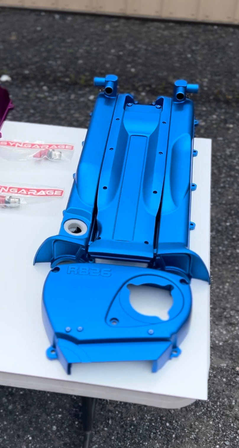 RB26 Valve Cover Set (MATTE BLUE) *CORE CHARGE*