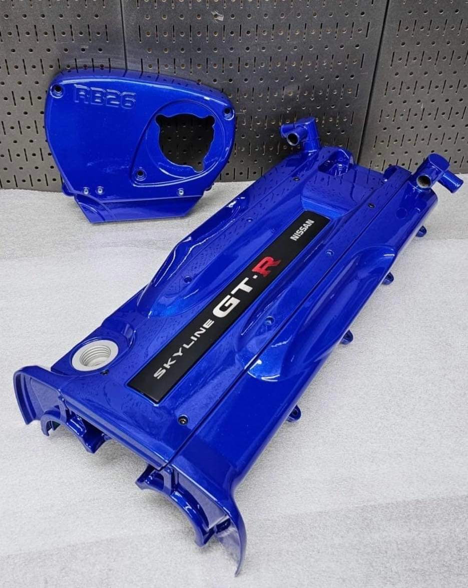 RB26 Valve Cover Set (PowderCoated) BLUE – SynGaragellc